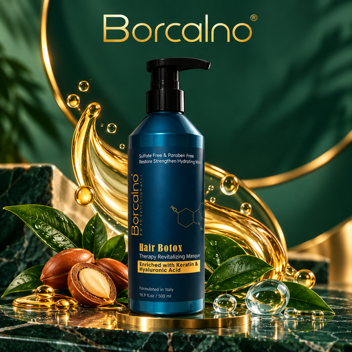 Borcalno Hair Botox Therapy Mask 500 ml| ماسك البوتوكس بالكيراتين وحمض الهيالورونيك