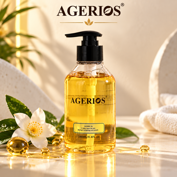 Agerios Plant Essence Shower Oil 500 ml| غسول الجسم الزيتي المرطب والمنعّم