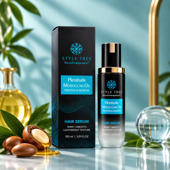 Style Tree Moroccan Oil Protein & Keratin Heat Protection Hair Serum 100ml | سيروم الشعر بالبروتين والكيراتين مع حماية حرارية
