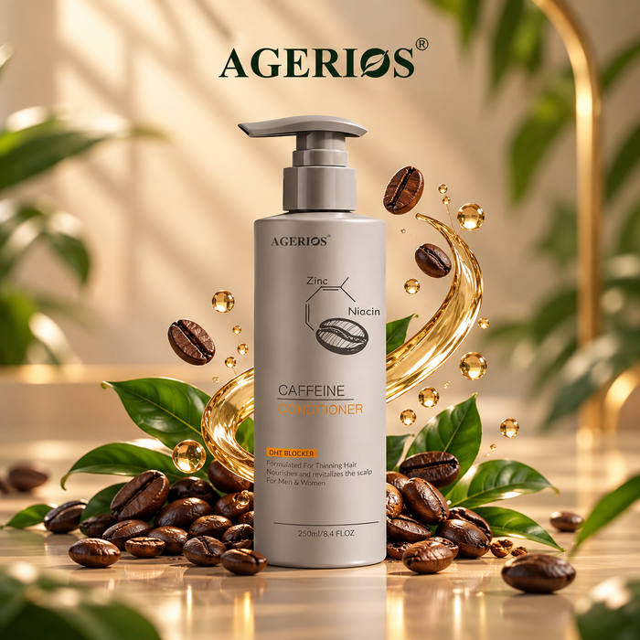 Agerios Caffeine Conditioner – DHT Blocker | بلسم الكافيين لتقليل تساقط الشعر ودعم الكثافة