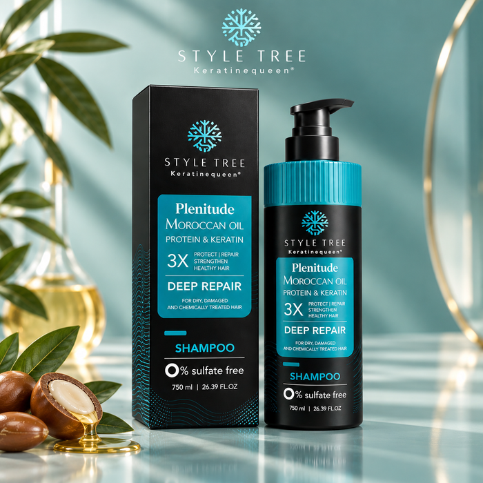 Style Tree Moroccan Oil Protein & Keratin Sulfate-Free Shampoo 750ml | شامبو زيت الأرجان والبروتين والكيراتين